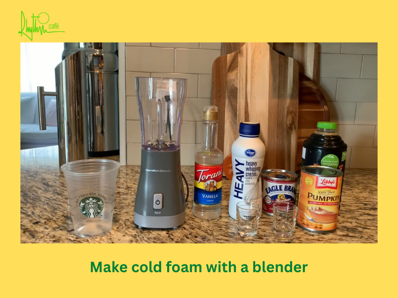 Make cold foam with a blender