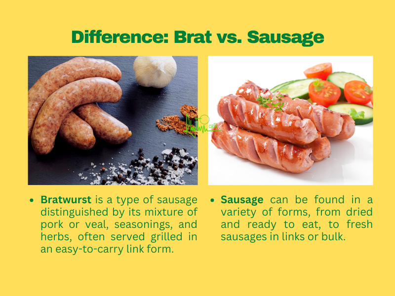 What is the difference between Brat and Sausage