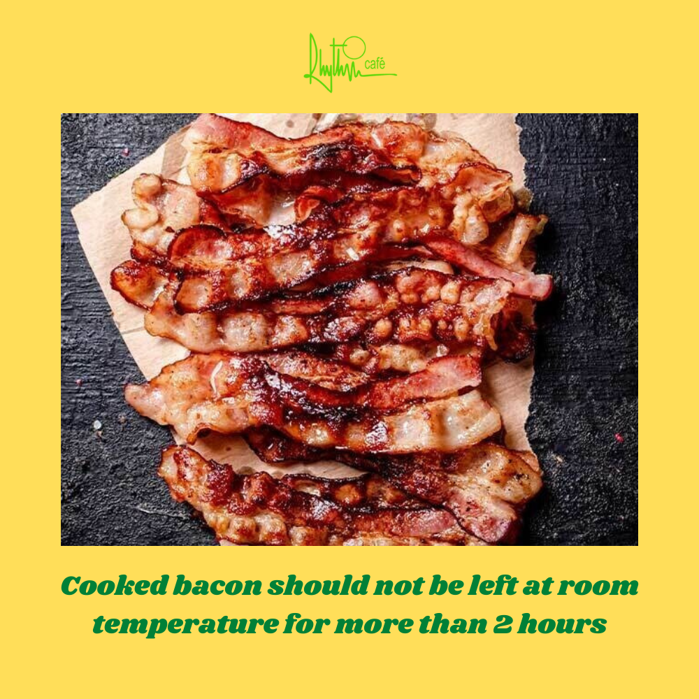 how long can cooked bacon sit out